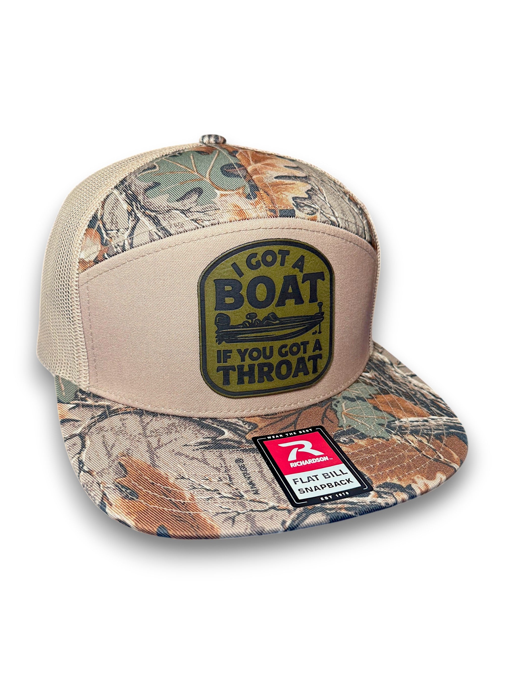 I Got A Boat | Rawhide Leather Patch Hat Realtree Camo