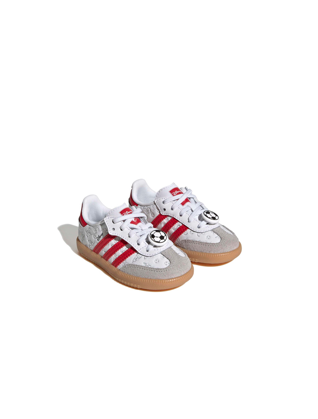 Adidas (PS) Disney Samba OG Elastic Lace - White/Red