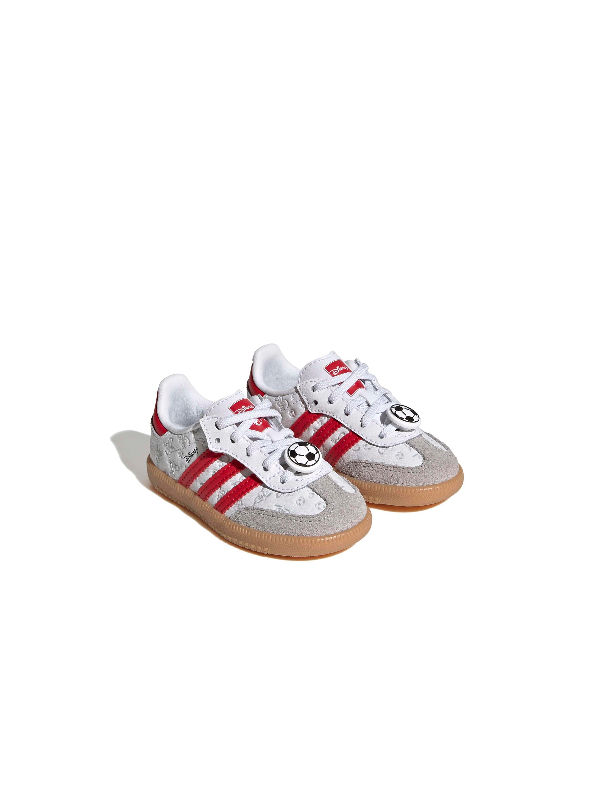 Adidas (TD) Disney Samba OG Elastic Lace - White/Red