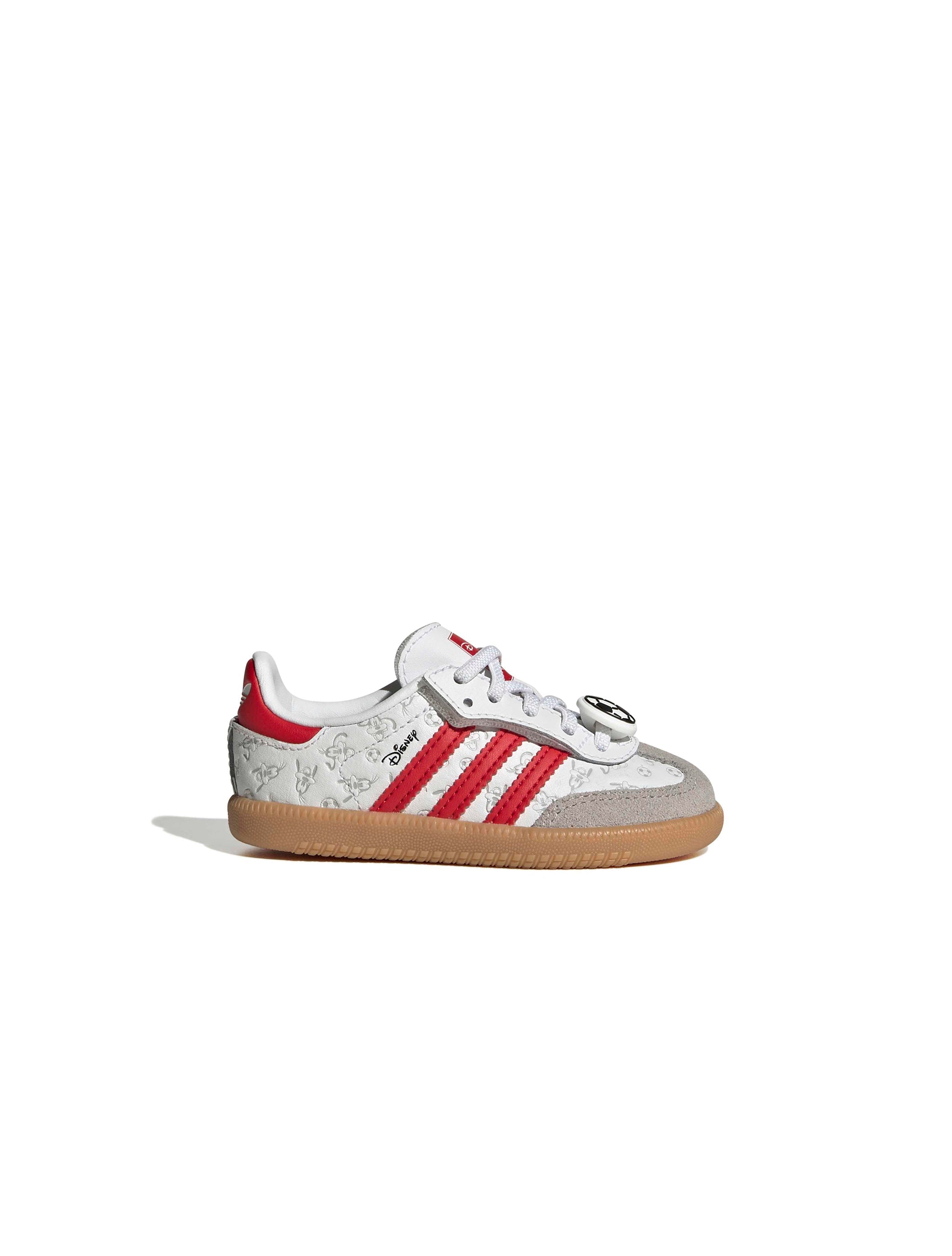 Adidas (TD) Disney Samba OG Elastic Lace - White/Red