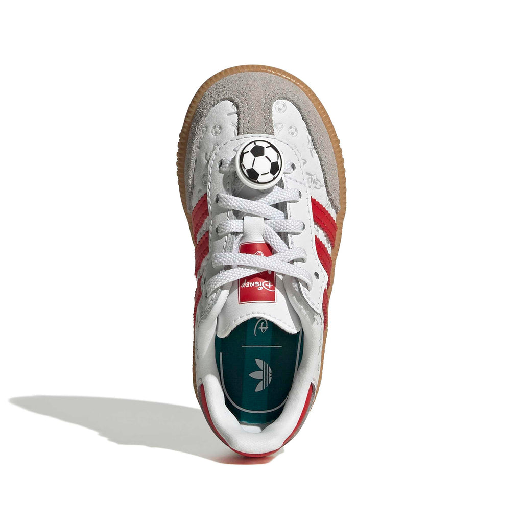 Adidas (TD) Disney Samba OG Elastic Lace - White/Red