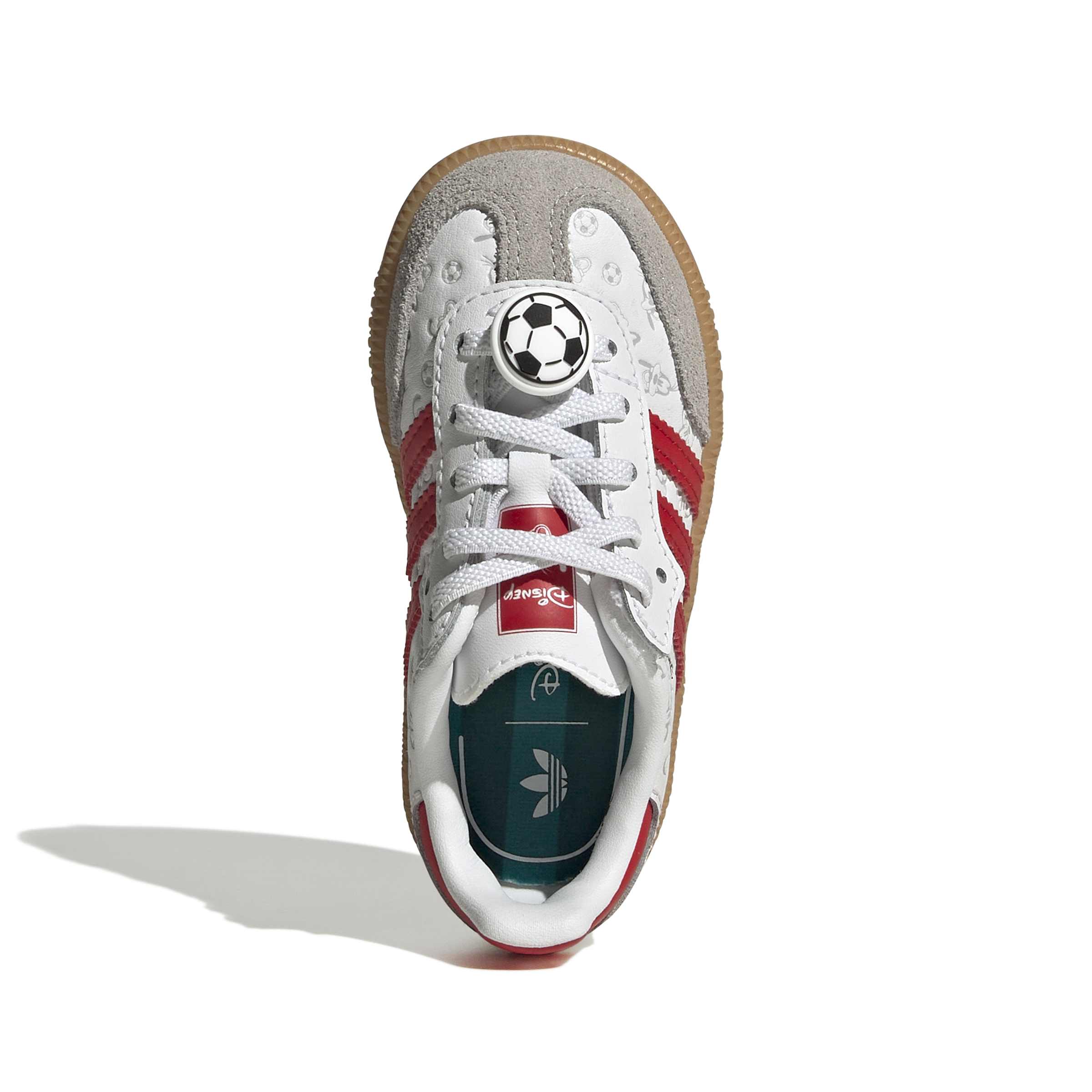 Adidas (PS) Disney Samba OG Elastic Lace - White/Red