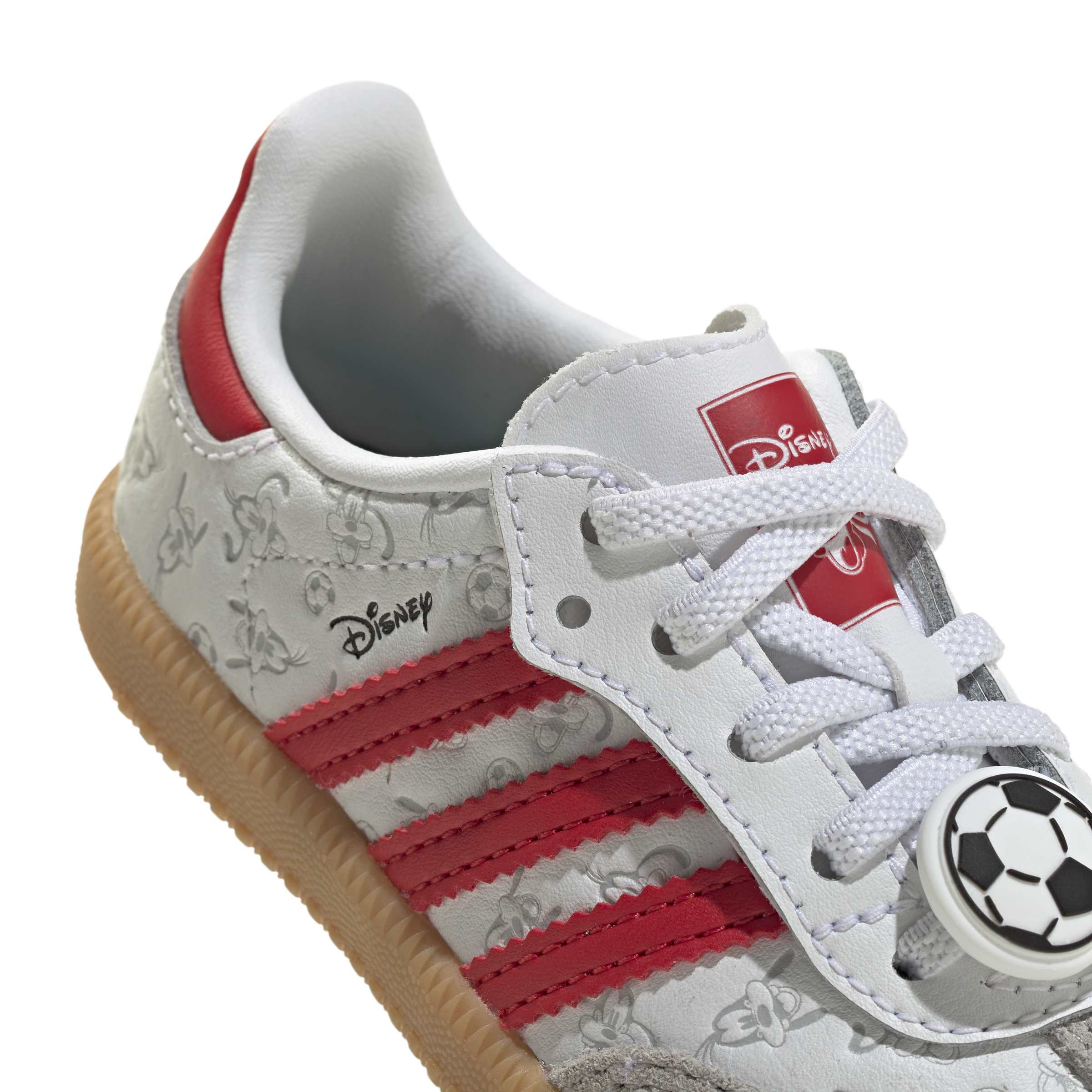 Adidas (TD) Disney Samba OG Elastic Lace - White/Red