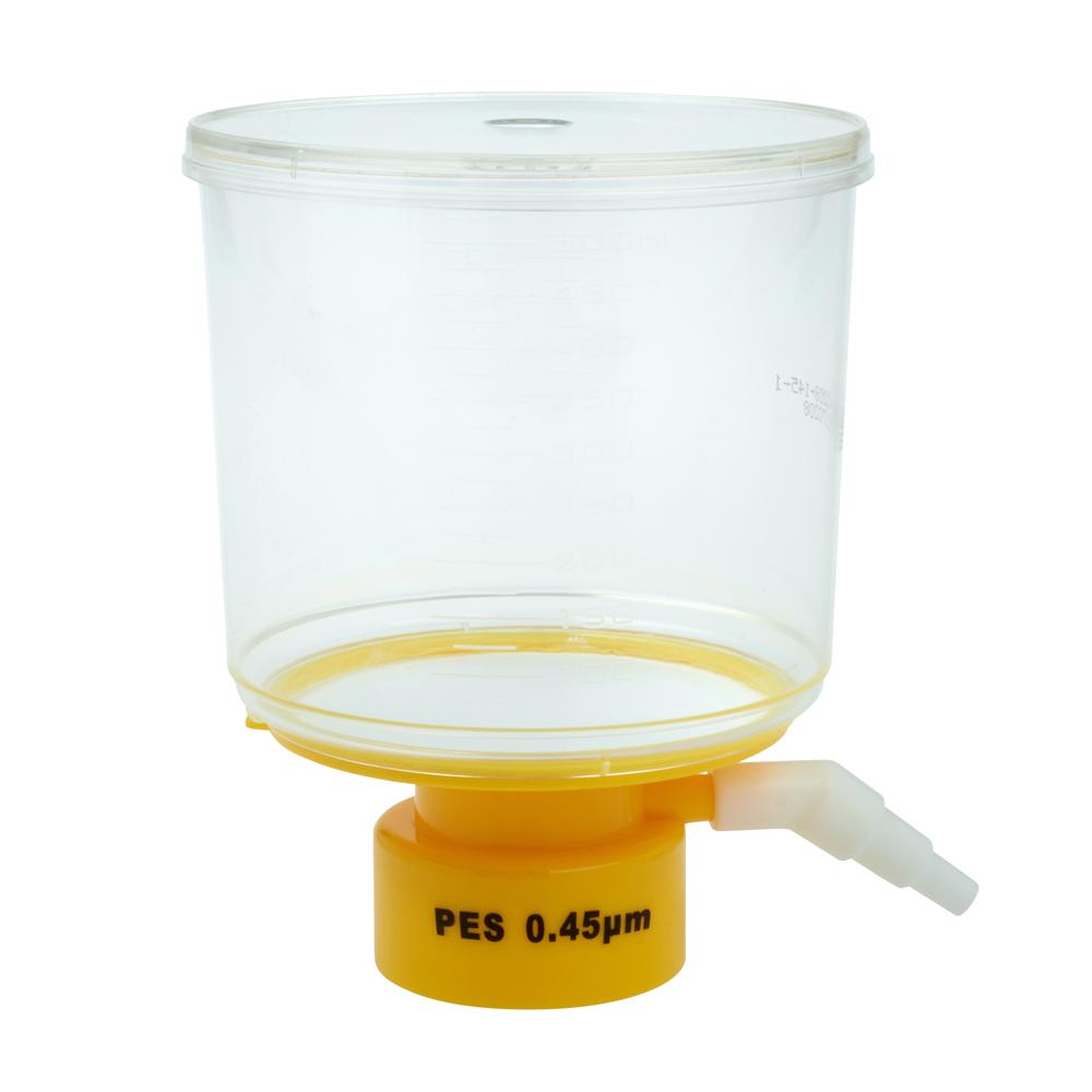 CELLTREAT 229713 500mL Bottle Top Filter, PES Filter Material, 0.45Î¼m, 75mm, Sterile (24/pk)