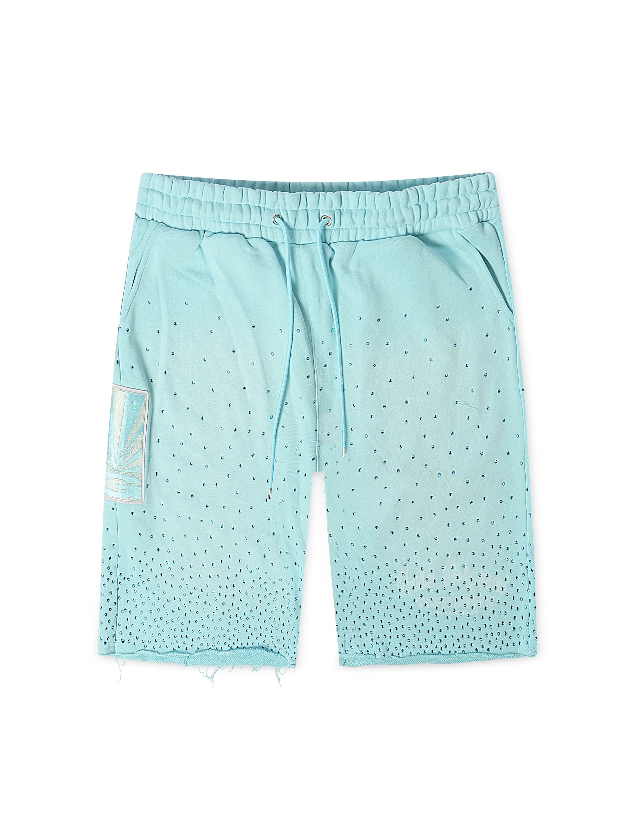 Gala Original Rhinestone Terry Shorts - Washed Sky Blue