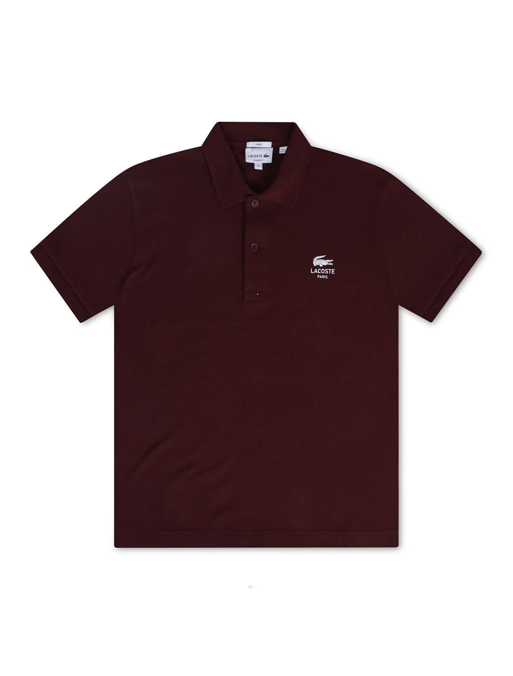 Lacoste Signature Print Polo Shirt - Bordeaux