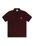 Lacoste Signature Print Polo Shirt - Bordeaux