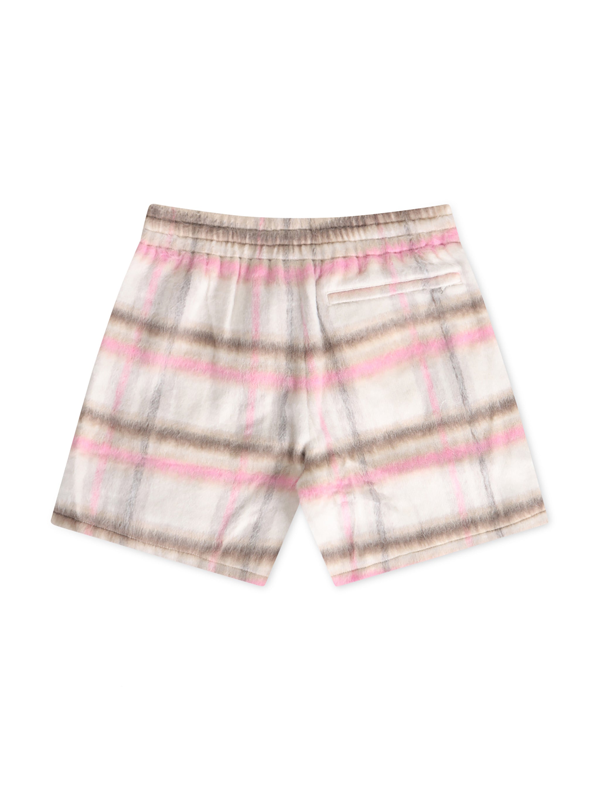 Sugarhill Tudor Mohair Shorts - Pink Plaid