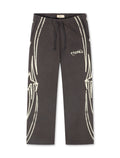 BLDG4 Star Wide Leg Pant - Charcoal Art