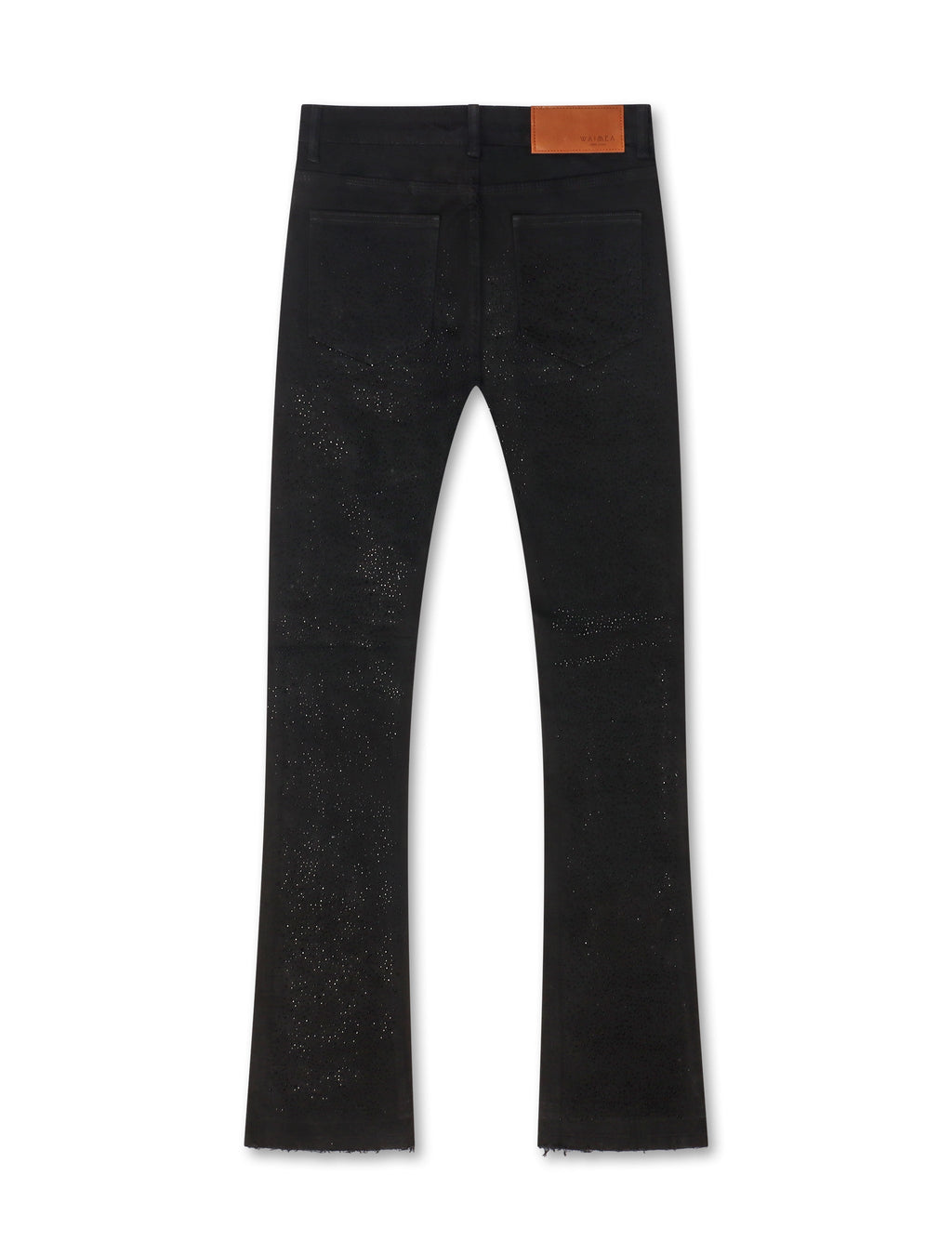 Waimea Rhinestone Stacked Fit Jeans - Jet Black