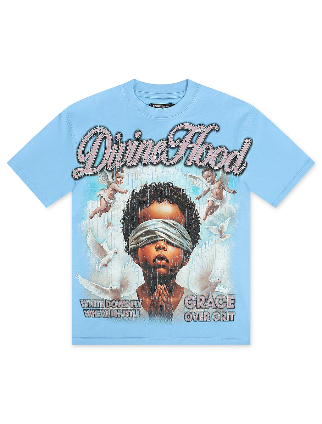 Roku Studio Divine Hood Boxy Tee - University Blue