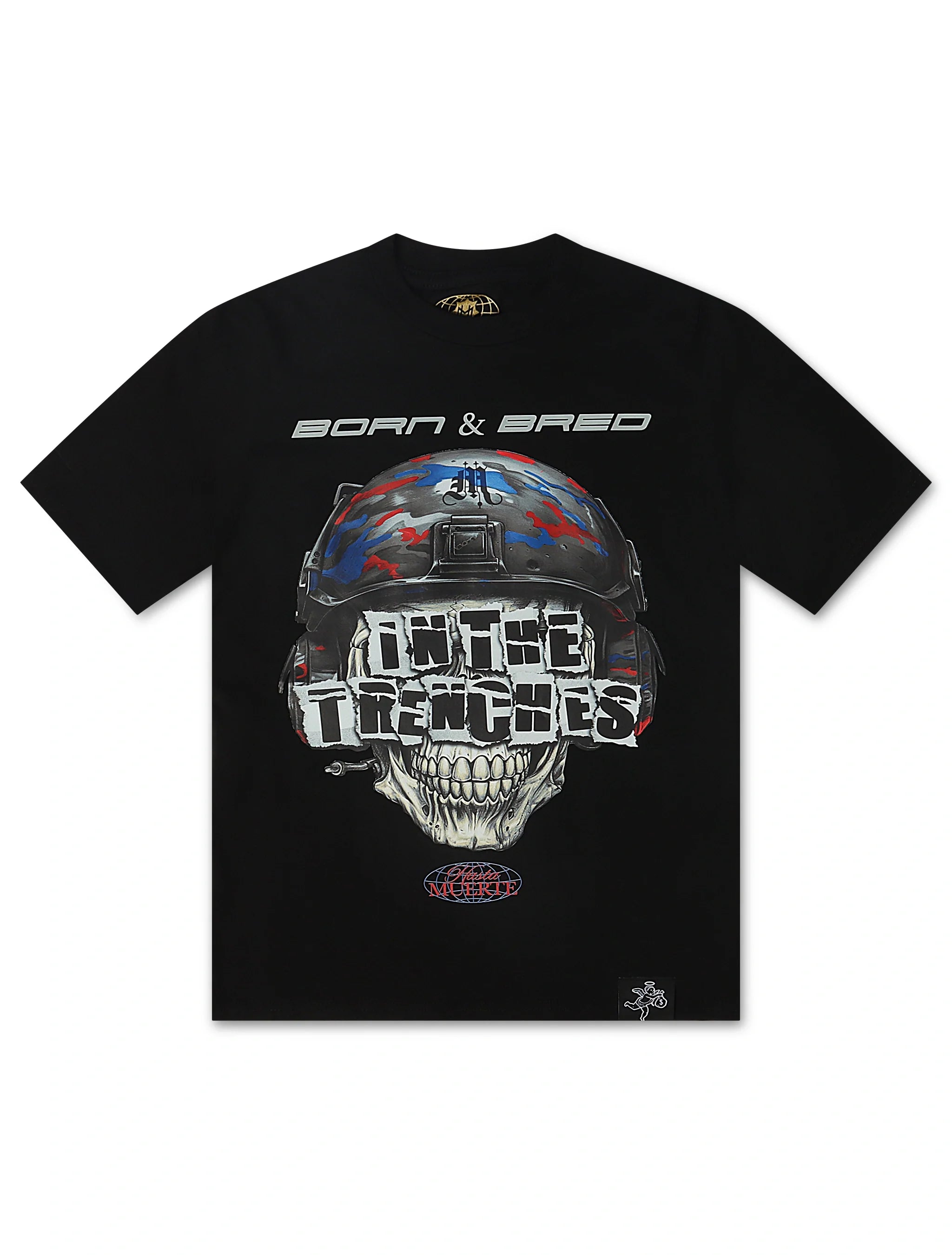 Hasta Muerte AJ4 Trench Skull Tee - Black