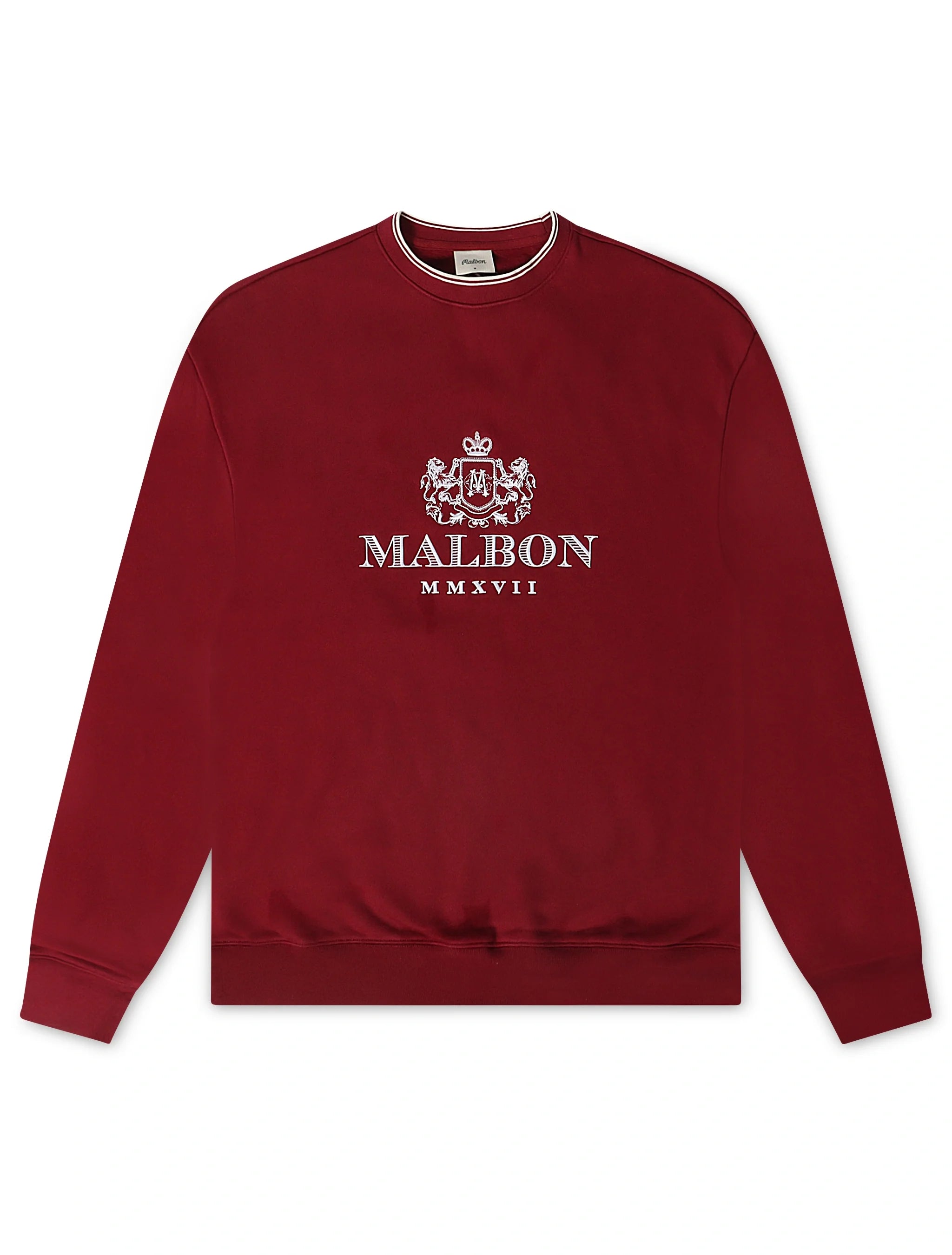 Malbon Monarch Crewneck - Red Mahogany