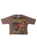 First Row Countdown Cropped Tee - Caffe