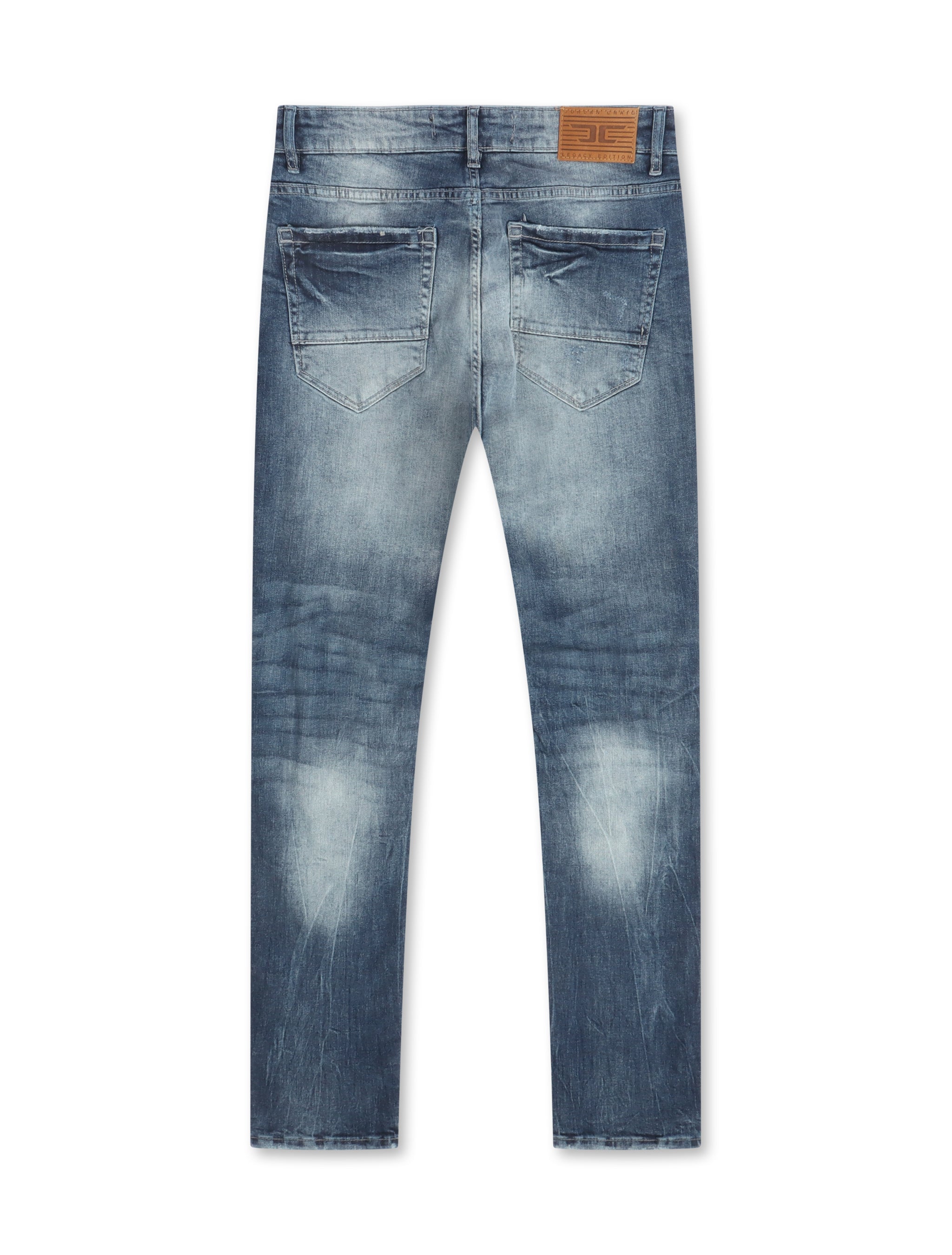 Jordan Craig Sean Shredded Jeans - Blue