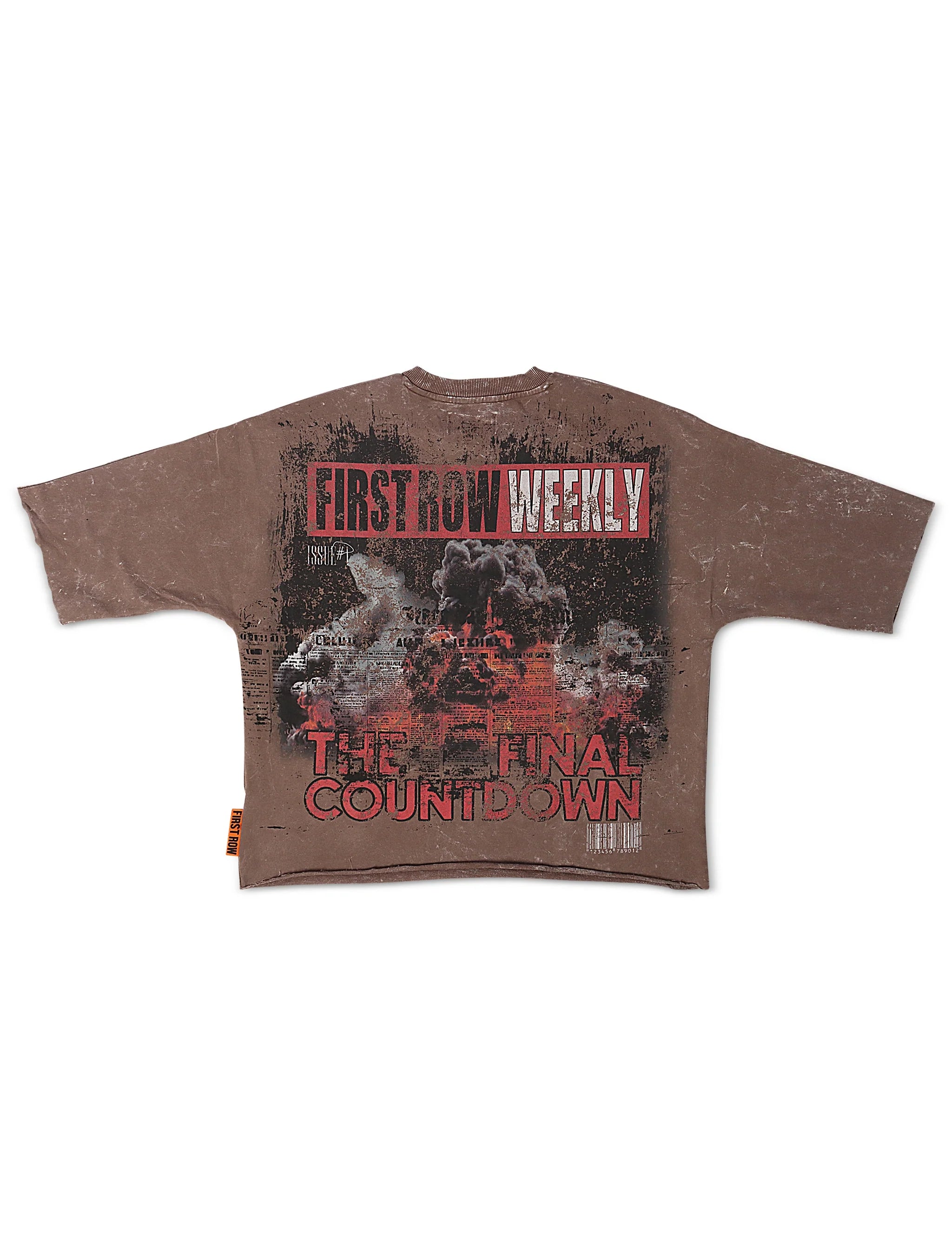 First Row Countdown Cropped Tee - Caffe