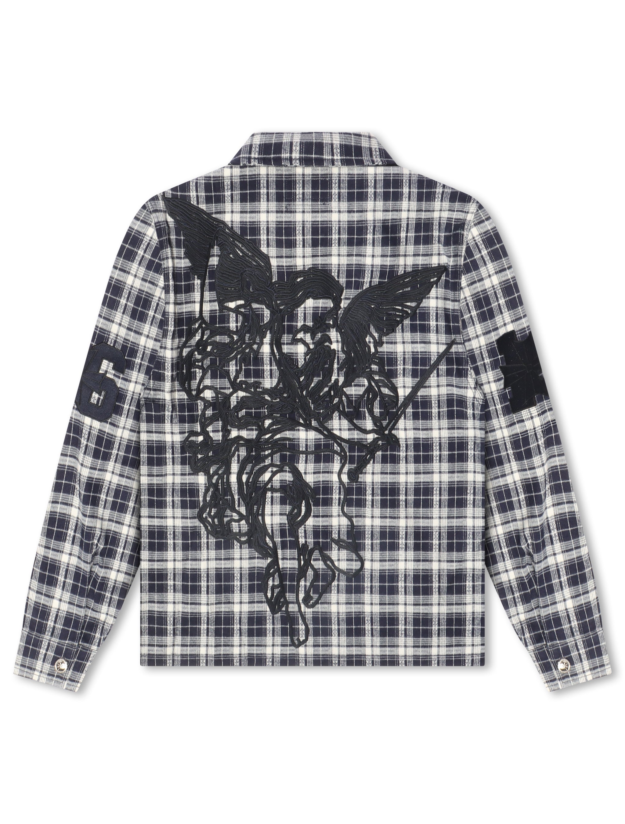 Revenge Valkyrie Embroidered Flannel - Navy