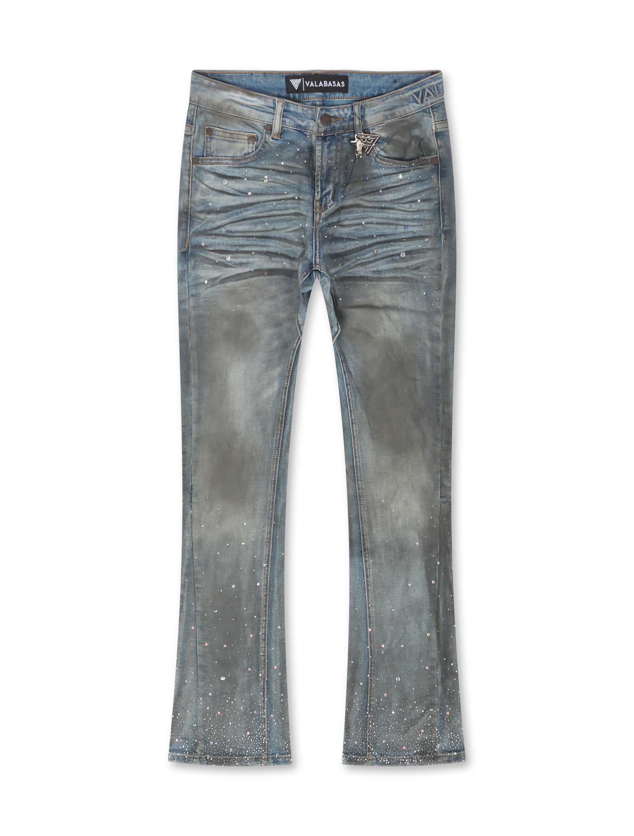 Valabasas Astonish Stacked Jeans - Dirty Blue