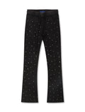 Rebel Denim Diamond Stacked Sweatpants - Ash Black