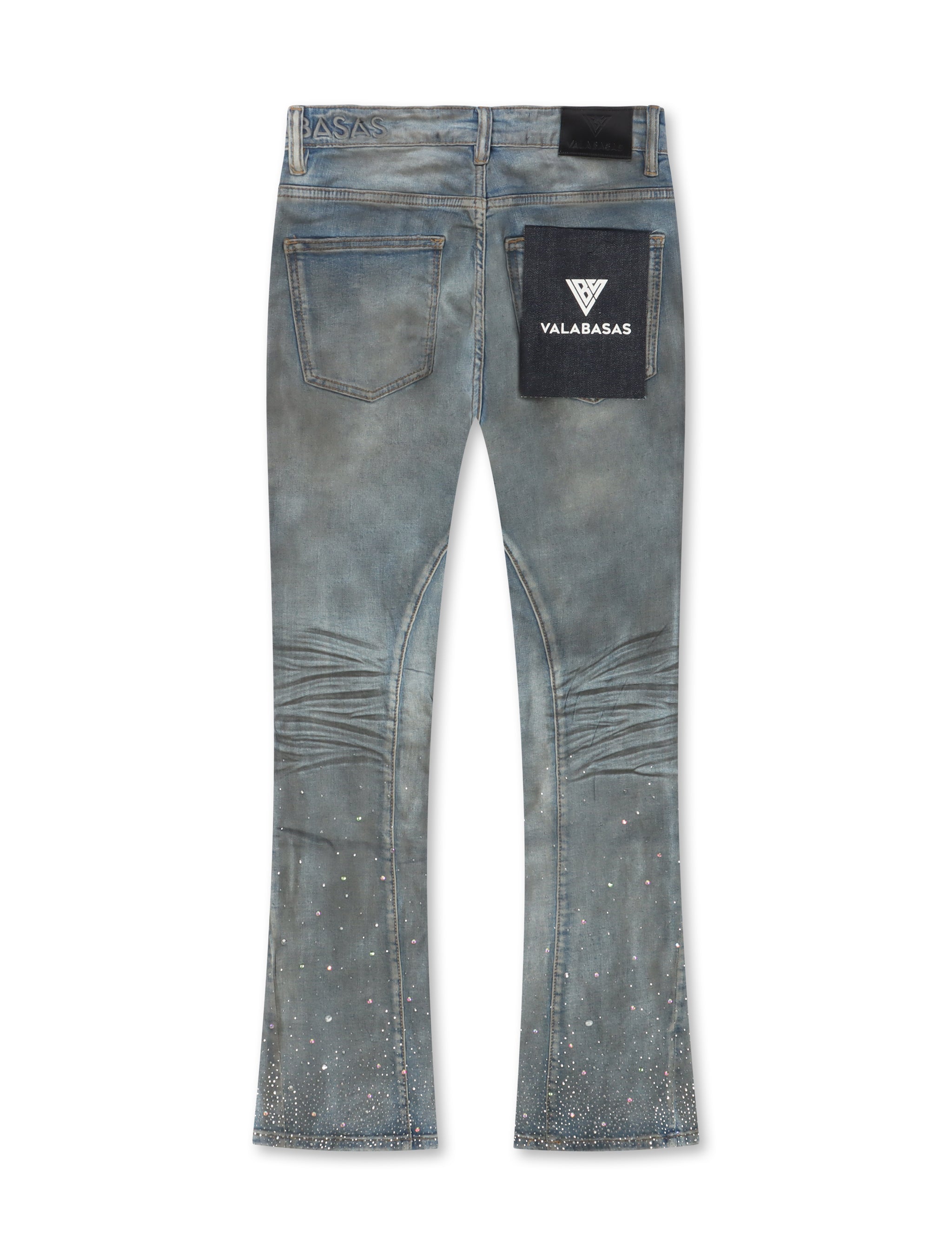 Valabasas Astonish Stacked Jeans - Dirty Blue