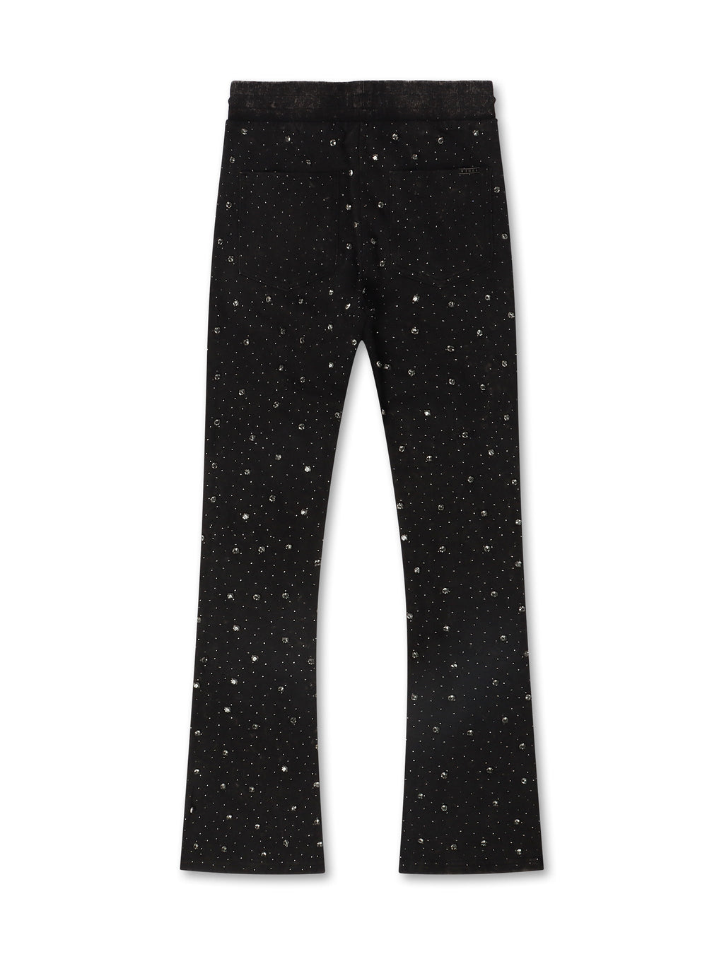 Rebel Denim Diamond Stacked Sweatpants - Ash Black
