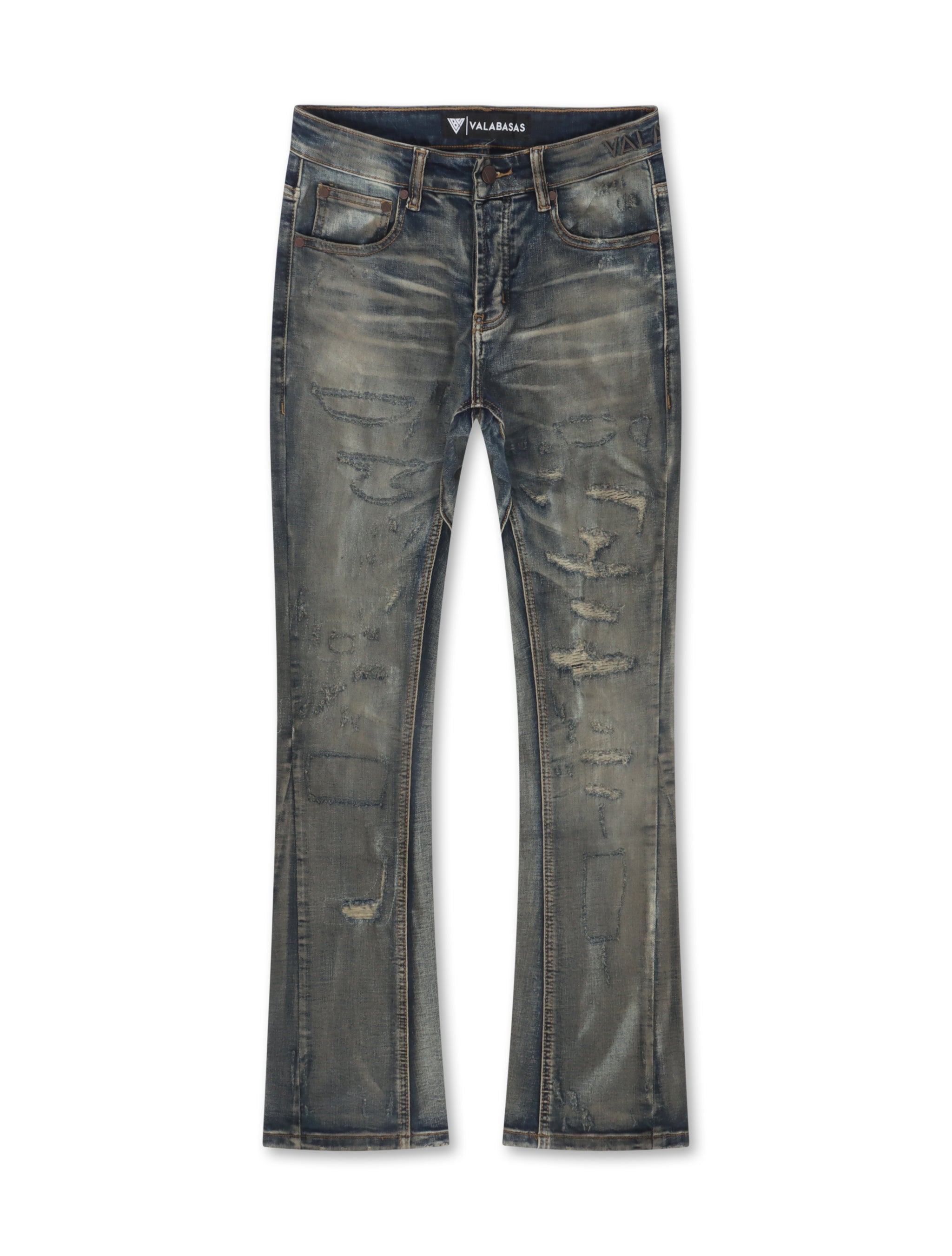 Valabasas Bald Stacked Jeans - Vintage Blue