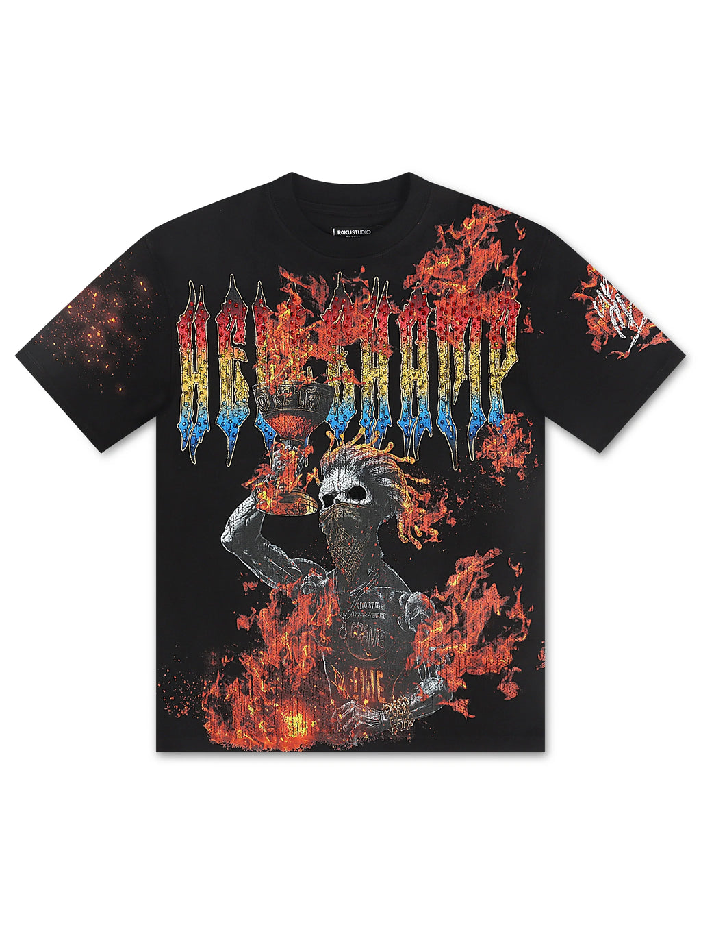 Roku Studio Earned in Chaos Boxy Tee - Black