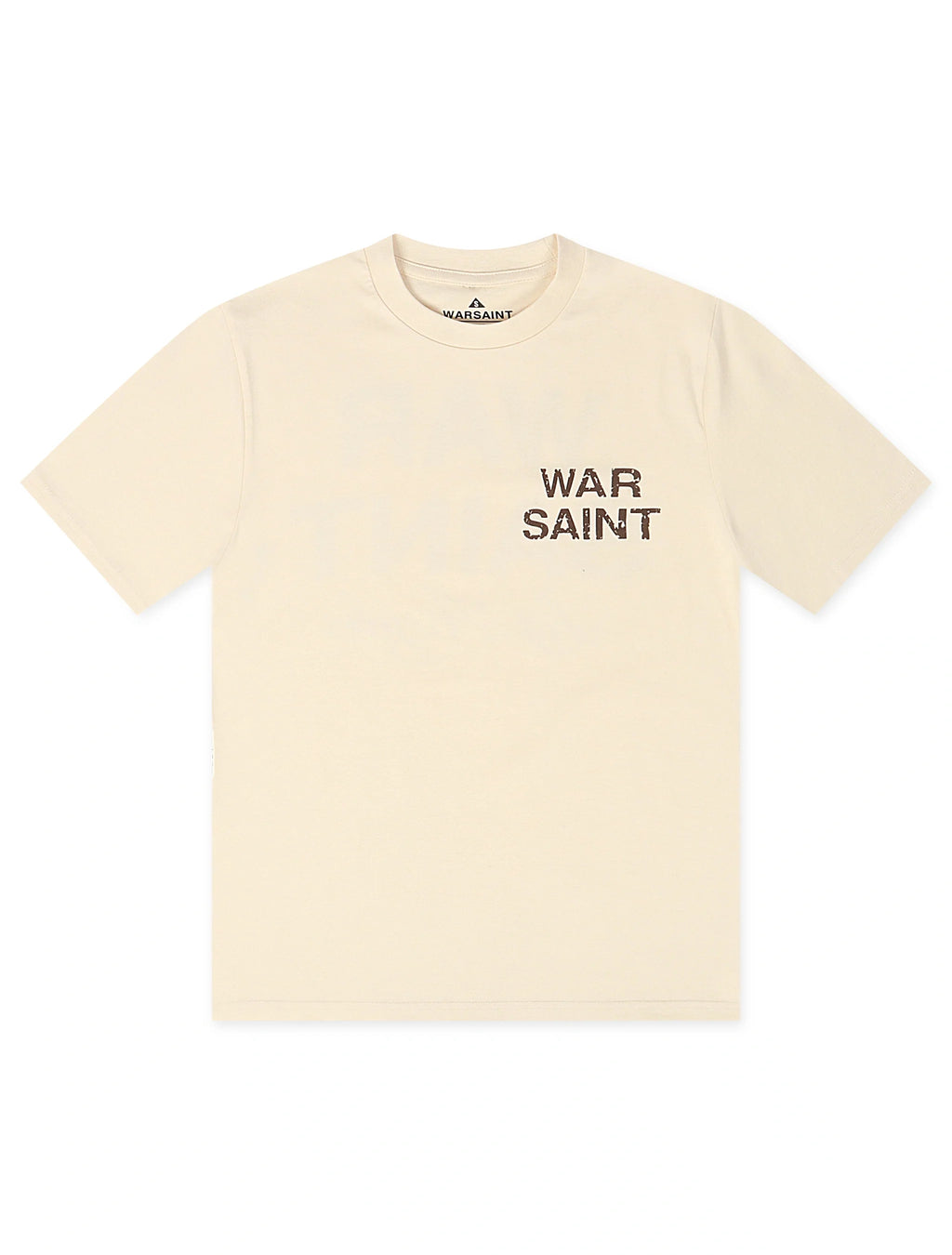 Warsaint LA Script Tee - Ecru/Brown