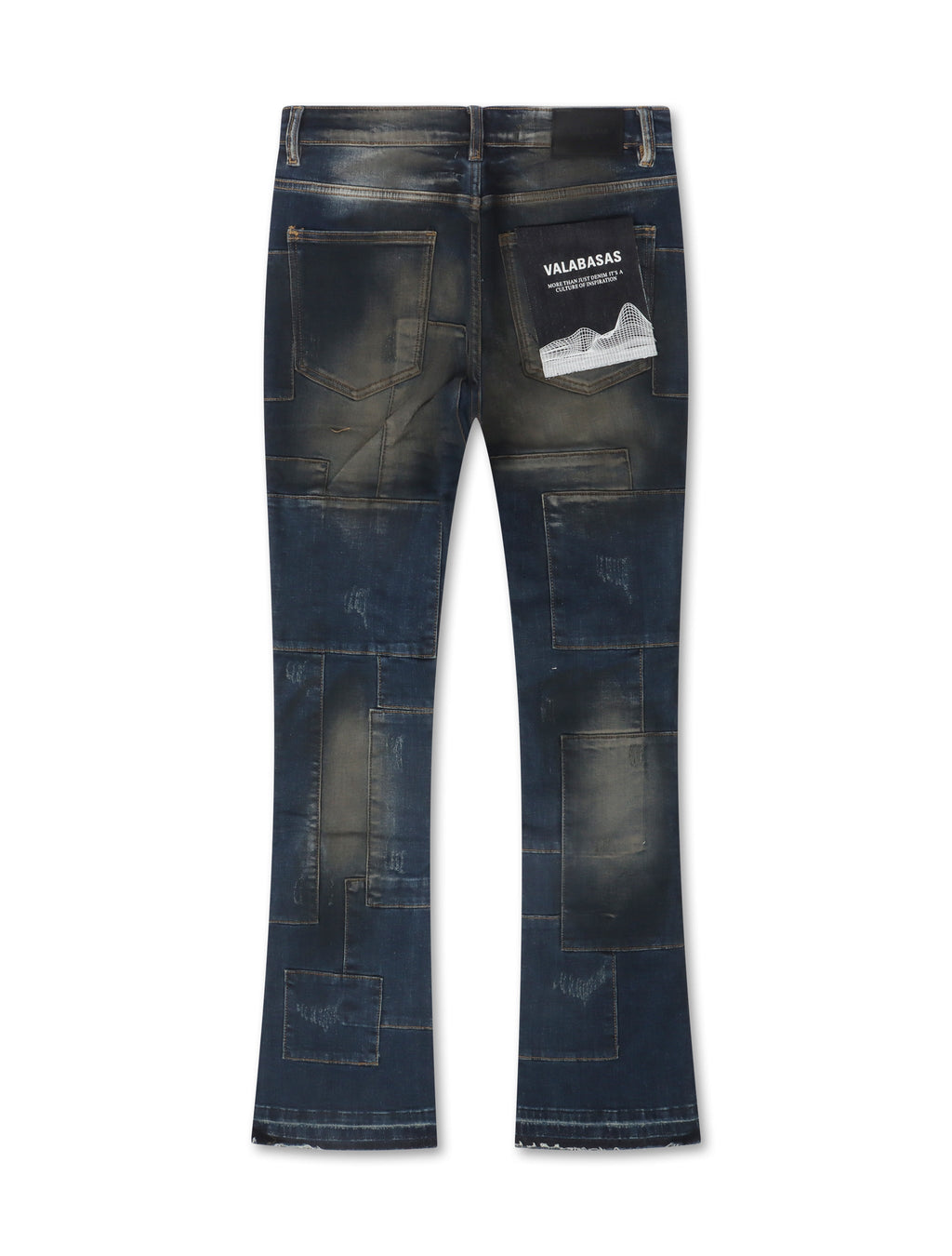Valabasas Bricks Stacked Denim - Dirty Blue
