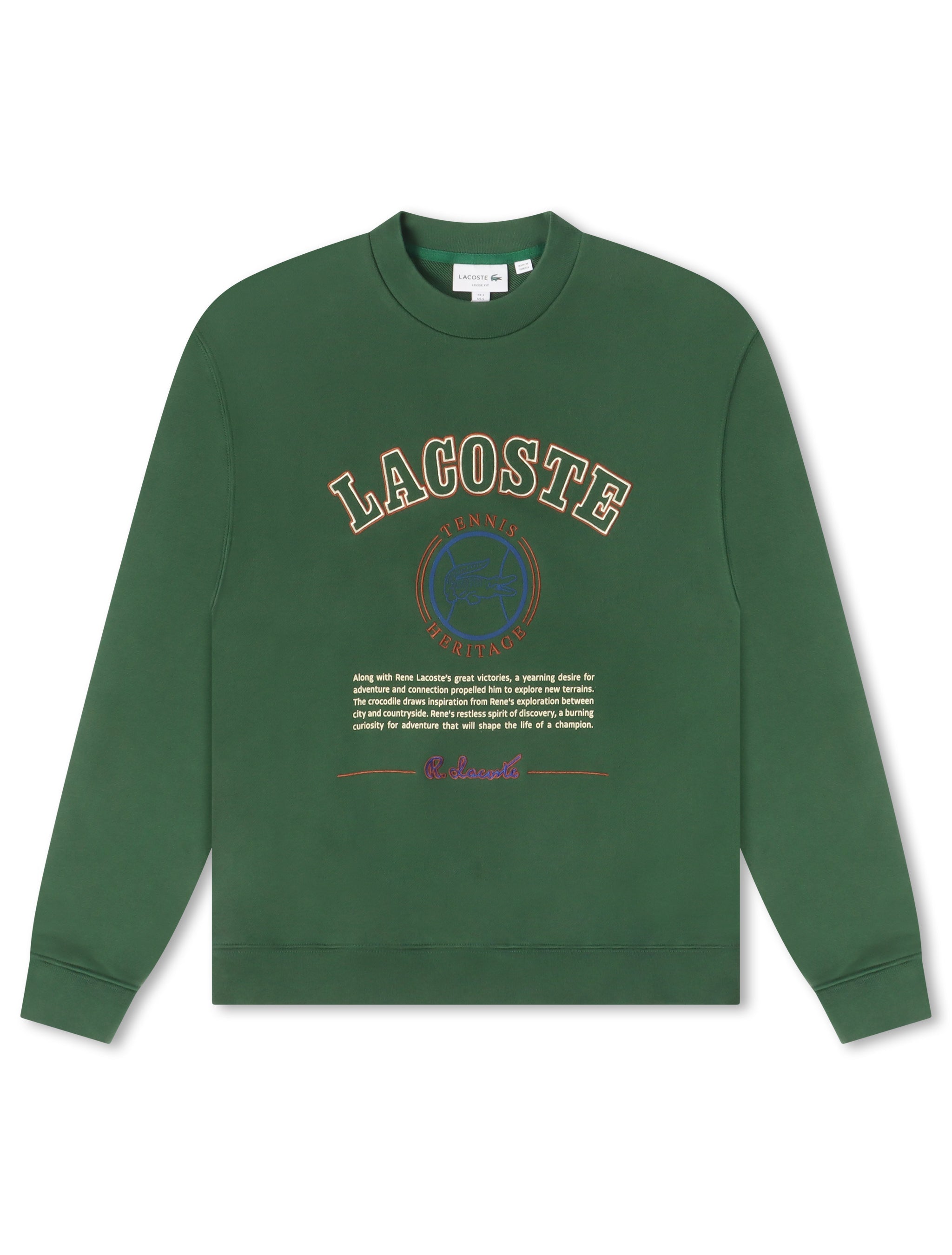Lacoste Embroidered Fleece Sweatshirt - Green