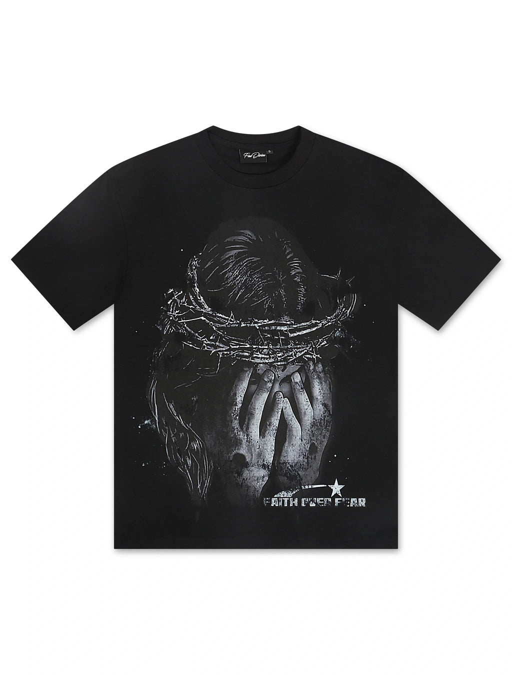 Fine Divine Faith Over Fear Tee - Black