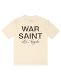 Warsaint LA Script Tee - Ecru/Brown