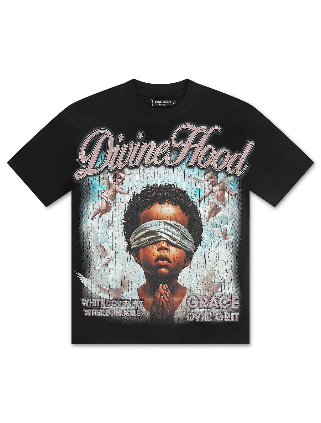 Roku Studio Divine Hood Boxy Tee - Black