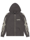 BLDG4 Streak Zip-up Hoodie - Charcoal Art