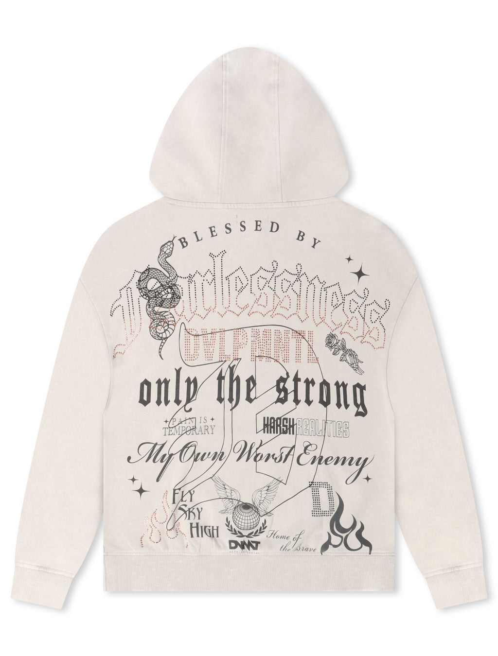 Rebel Denim Fearlessness Hoodie - Grey