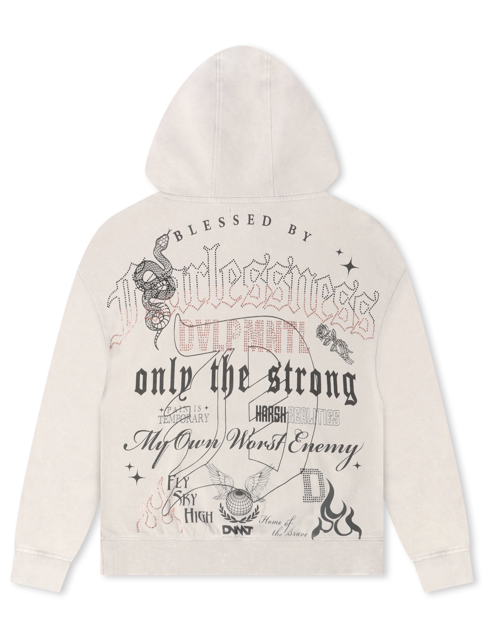 Rebel Denim Fearlessness Hoodie - Grey