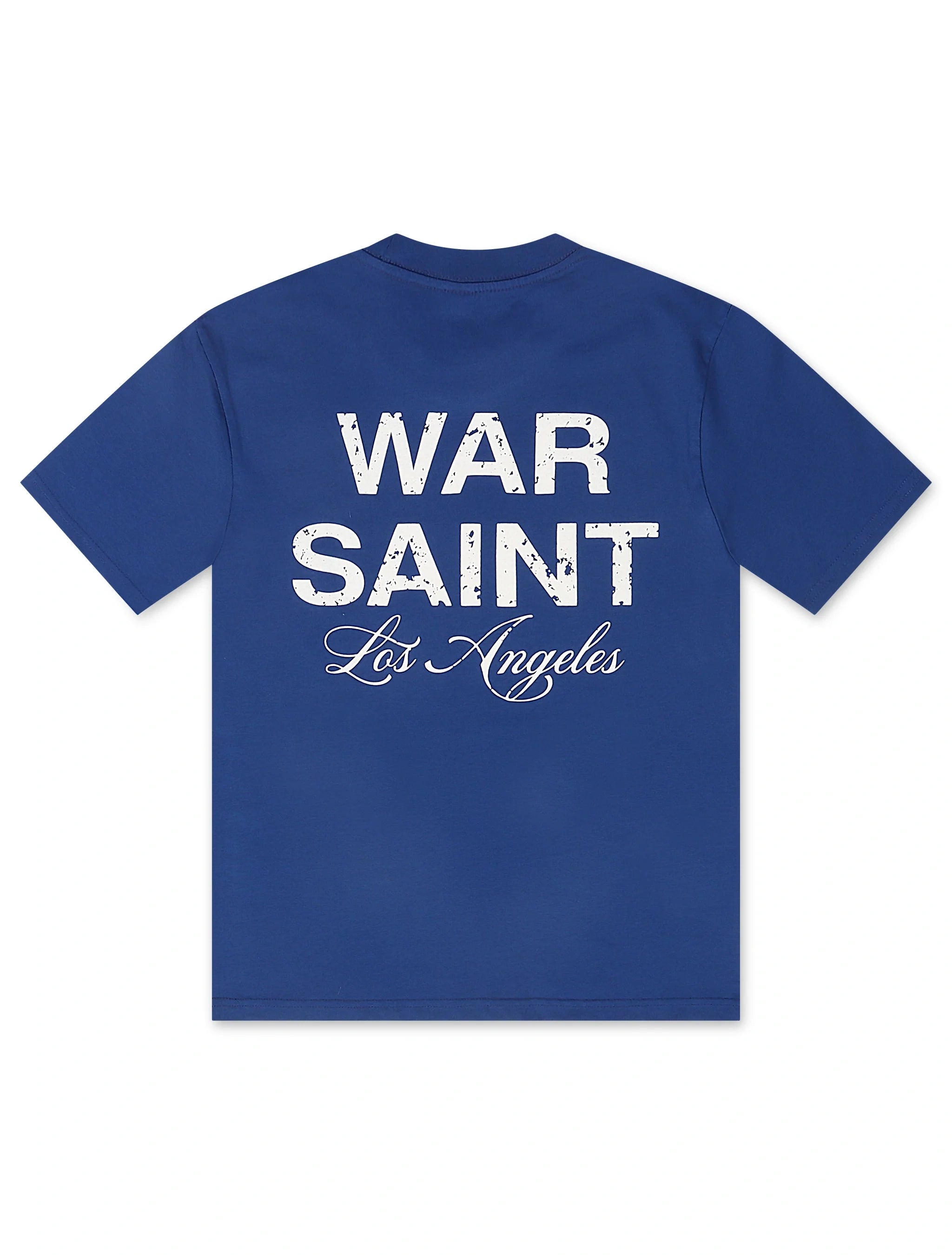 Warsaint LA Script Tee - Blue/White