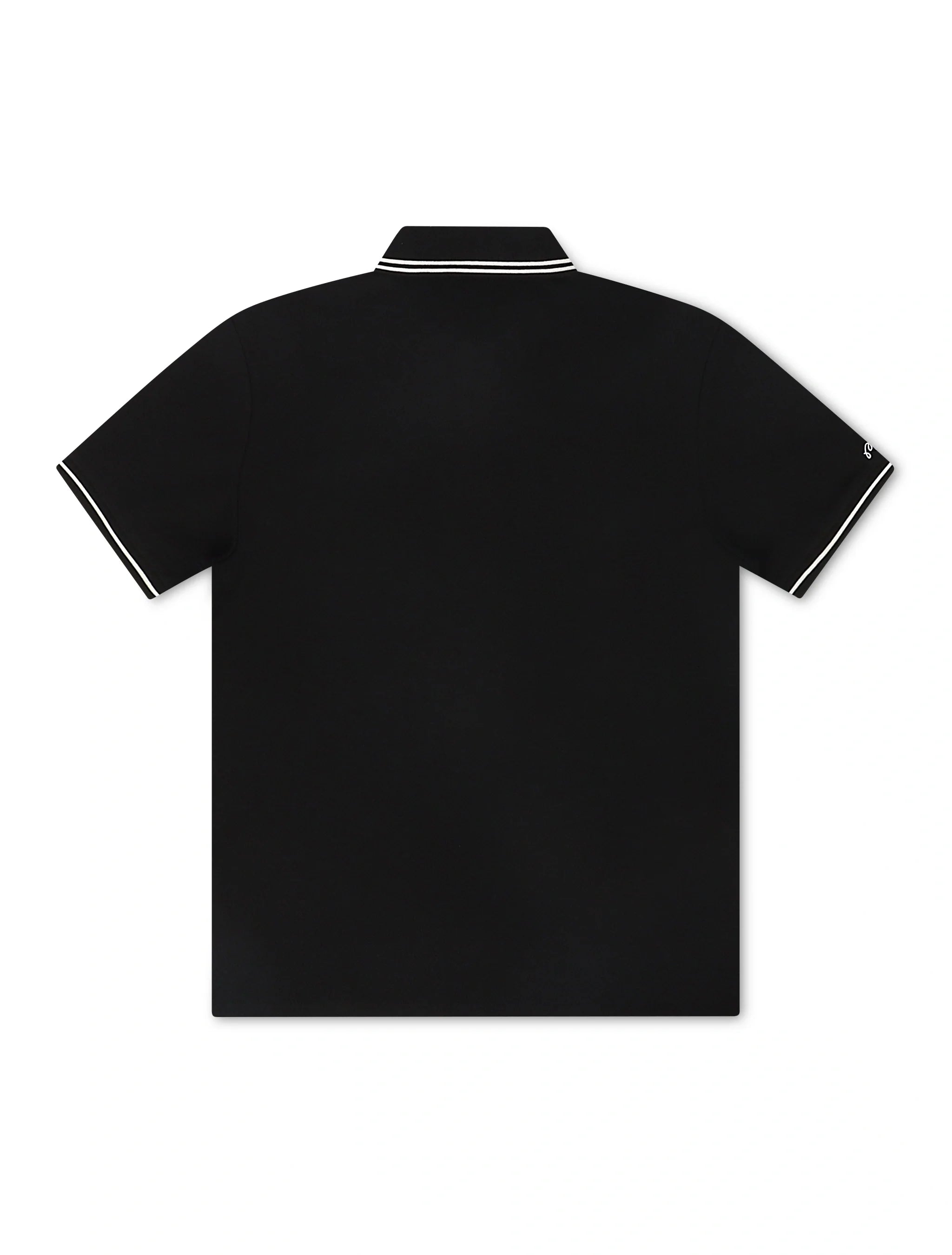 Malbon Fairway Applique Pique Polo - Black