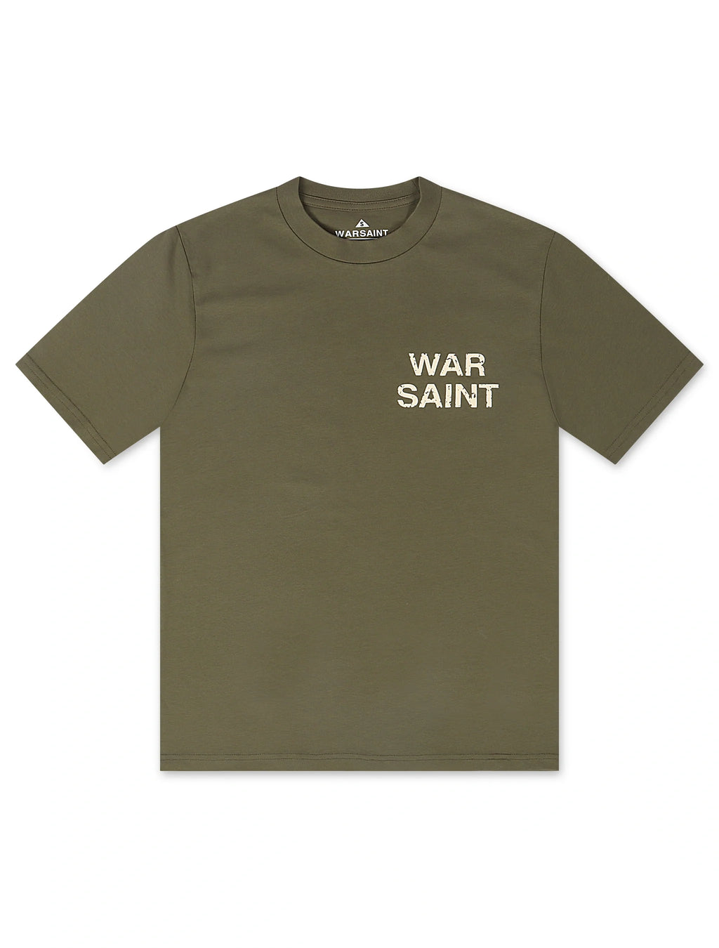 Warsaint LA Script Tee - Army/Cream