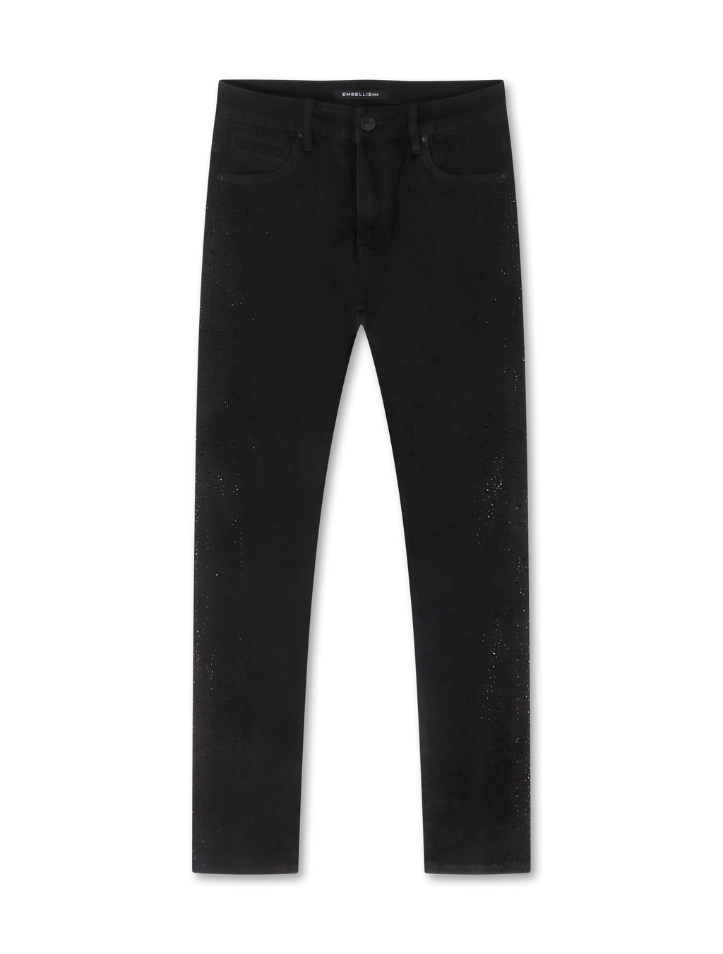 Embellish Frost Denim Rhinestone Jean - Black