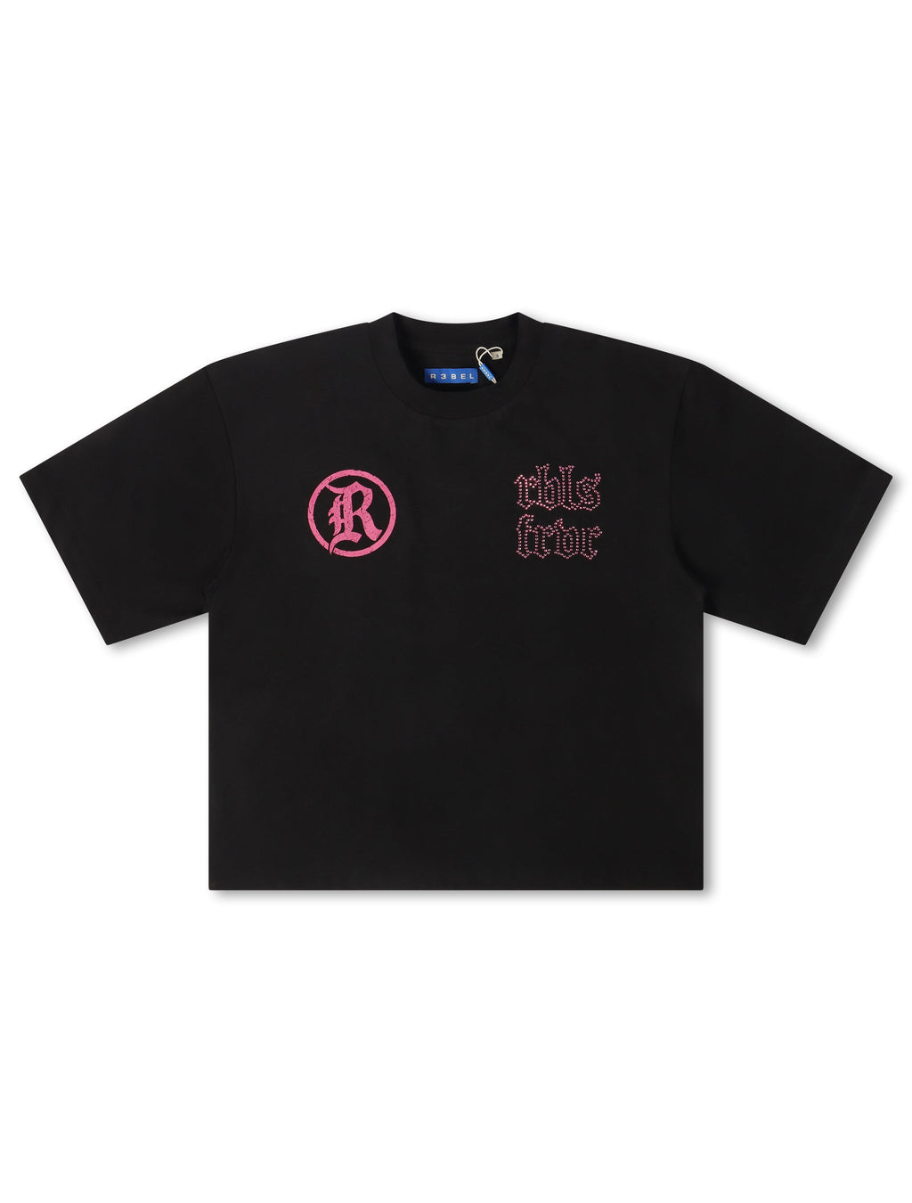 Rebel Denim Developmental Saints Cropped Tee - Black