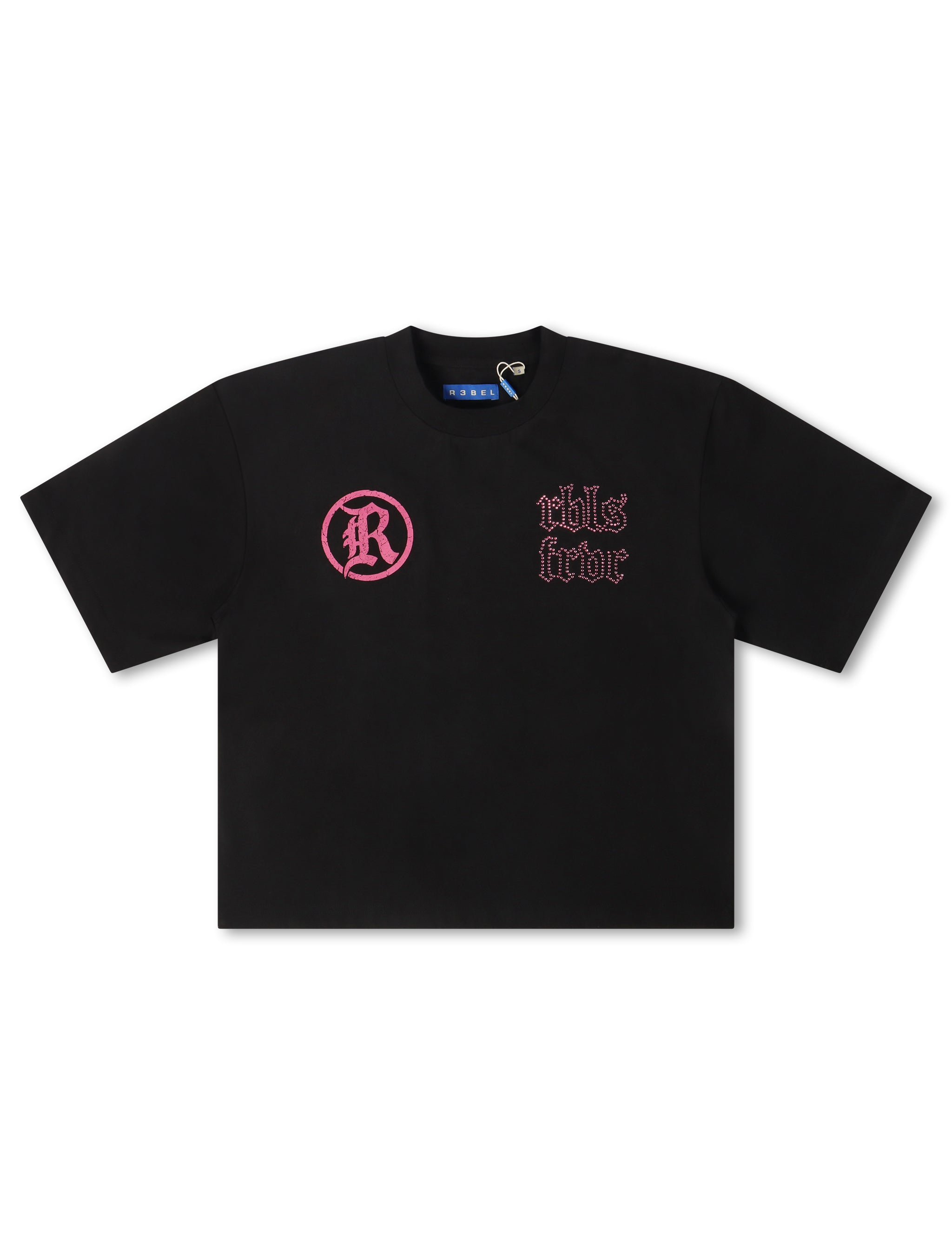 Rebel Denim Developmental Saints Cropped Tee - Black