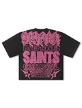 Rebel Denim Developmental Saints Cropped Tee - Black