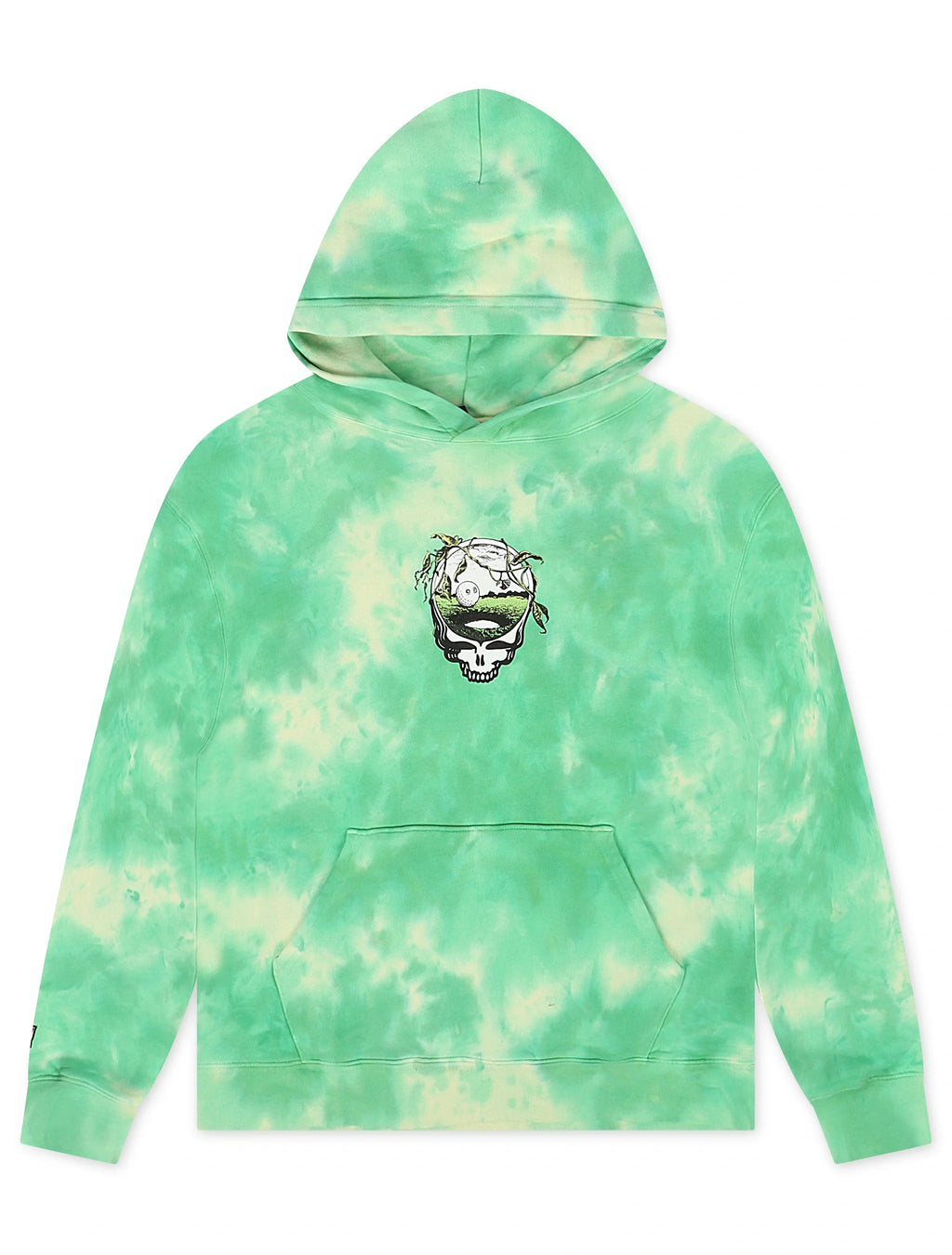 Malbon Grateful Dead Fesque Hoodie - Green Tie Dye