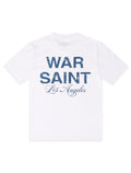 Warsaint LA Script Tee - White/Blue