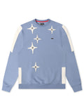 Makobi Star Rhinestone Crewneck - Smoke Blue