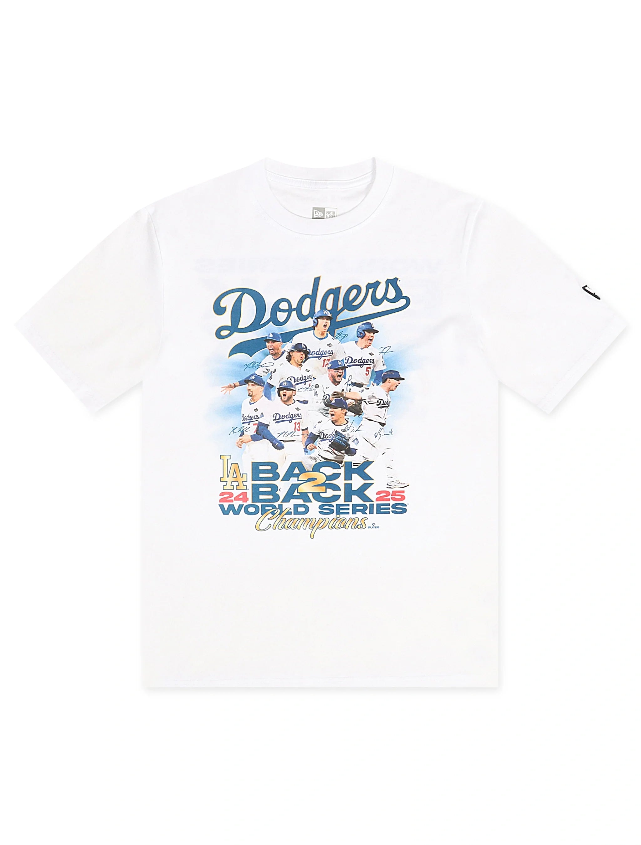New Era LA Dodgers Back 2 Back Champs Tee - White