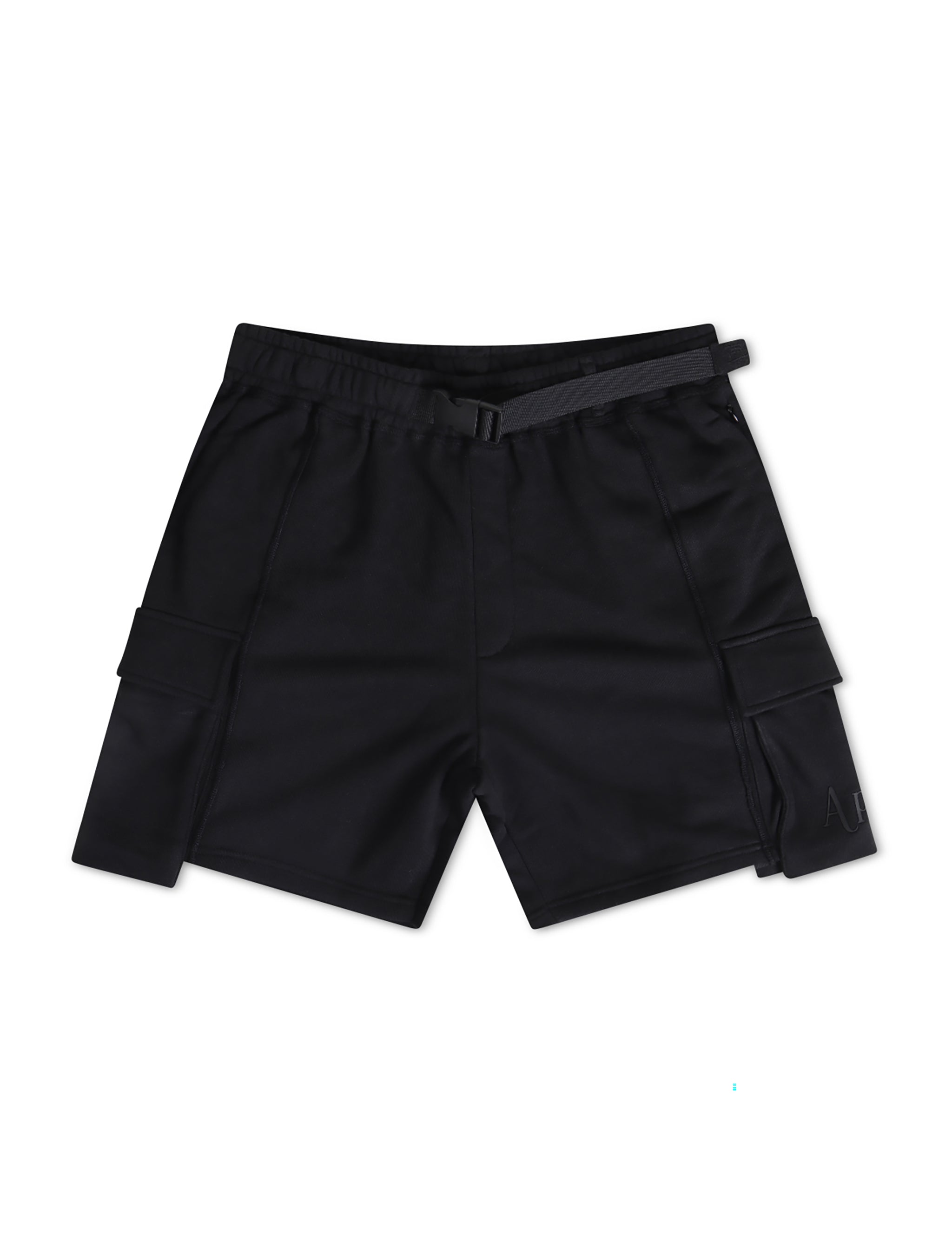 Apastime Vacation in Portugal French Terry Belted Shorts - Black