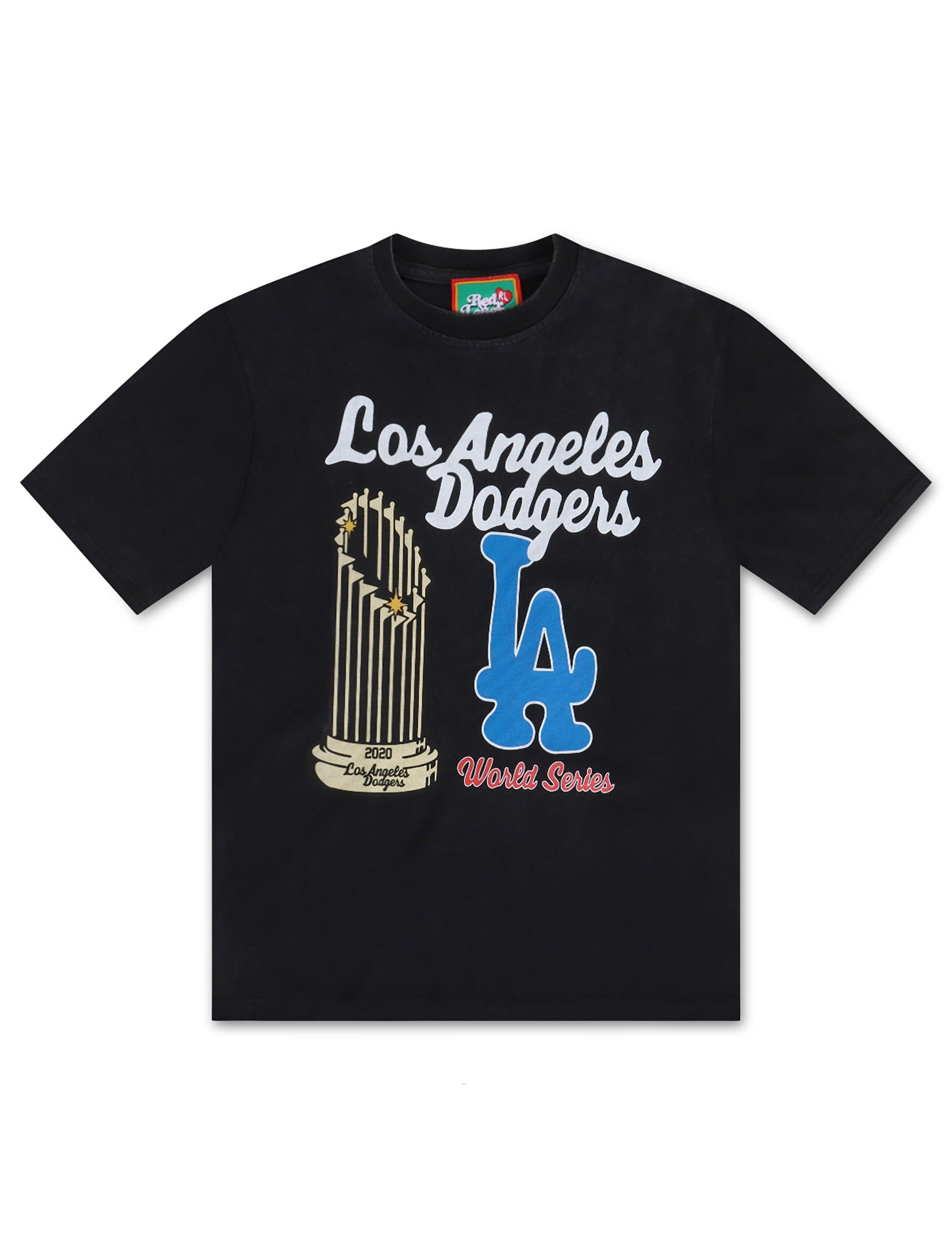Red Letters La World Champs Tee - Vintage Black