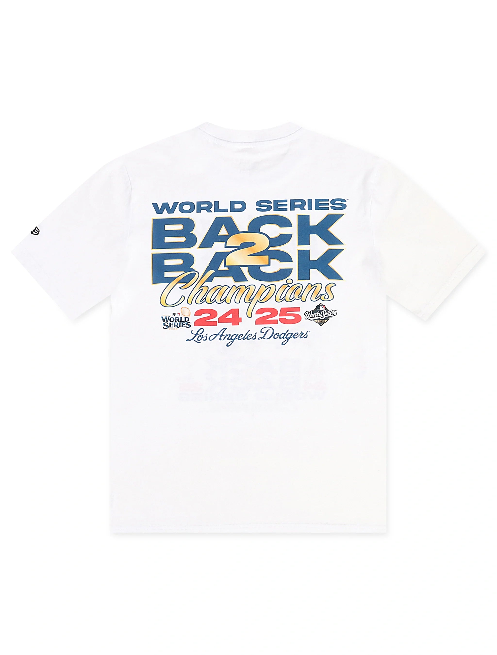New Era LA Dodgers Back 2 Back Champs Tee - White